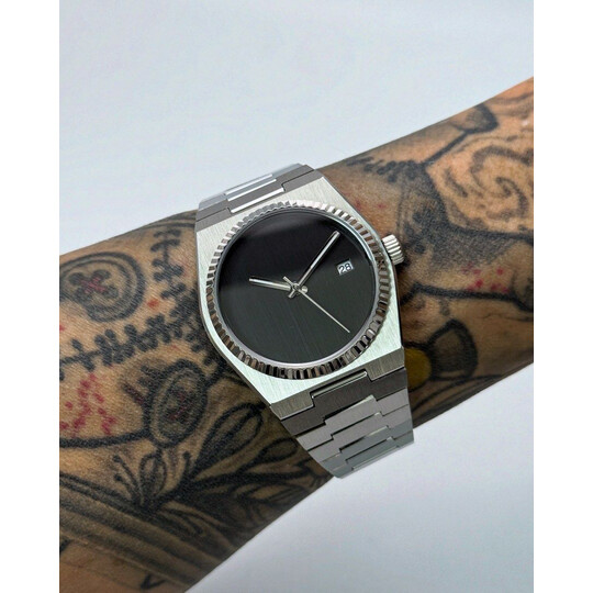 Custom Seiko Mod • Black Sterile No Logo Fluted PRX • 40mm